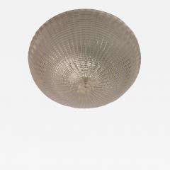  Barovier Toso Large Italian Midcentury Clear Satin Murano Glass Flush Mount Pendant - 1738362