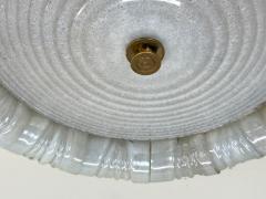  Barovier Toso Large Mid Century Murano Glass Flush Mount Chandelier by Barovier e Toso 1940 - 4214690