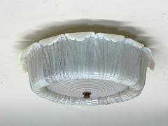  Barovier Toso Large Mid Century Murano Glass Flush Mount Chandelier by Barovier e Toso 1940 - 4214691