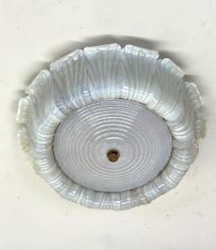  Barovier Toso Large Mid Century Murano Glass Flush Mount Chandelier by Barovier e Toso 1940 - 4214713