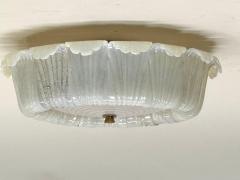  Barovier Toso Large Mid Century Murano Glass Flush Mount Chandelier by Barovier e Toso 1940 - 4214714