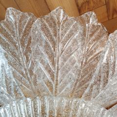  Barovier Toso Large Neoclassical style Leaf Murano flush mount Mid Century Italy 70s - 2164614