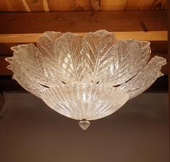  Barovier Toso Large Neoclassical style Leaf Murano flush mount Mid Century Italy 70s - 2164616