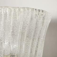  Barovier Toso Mid Century Hand Blown Murano Fluted Pulegoso Glass Sconce by Barovier Toso - 4550557