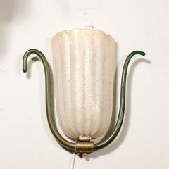  Barovier Toso Mid Century Hand Blown Murano Glass Sconce W 24K Gold Flecks by Barovier Y Toso - 3703293