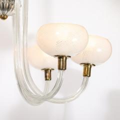  Barovier Toso Mid Century Hand Blown Murano Glass Six Arm Chandelier by Barovier Toso - 3898660