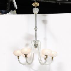  Barovier Toso Mid Century Hand Blown Murano Glass Six Arm Chandelier by Barovier Toso - 3898751