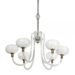  Barovier Toso Mid Century Hand Blown Murano Glass Six Arm Chandelier by Barovier Toso - 3898827