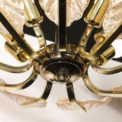  Barovier Toso Mid Century Hand Blown Murano Mottled Fluted Glass Chandelier by Barovier Toso - 4403325