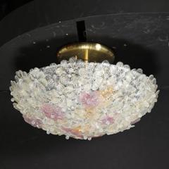  Barovier Toso Mid Century Hand Blown Rose Murano Glass Florets Chandelier by Barovier Toso - 4489731