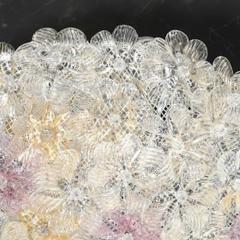  Barovier Toso Mid Century Hand Blown Rose Murano Glass Florets Chandelier by Barovier Toso - 4489754