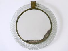  Barovier Toso Mid Century Modern Murano Glass Frame Wall Mirror by Barovier Toso Italy 1950s - 3363725