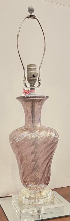  Barovier Toso Mid Century Modern Pink Murano Italian Art Glass Table Lamp - 1859396