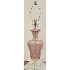  Barovier Toso Mid Century Modern Pink Murano Italian Art Glass Table Lamp - 4292870