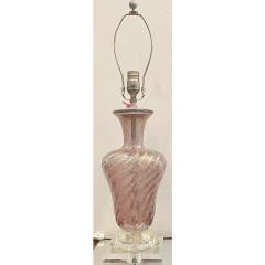  Barovier Toso Mid Century Modern Pink Murano Italian Art Glass Table Lamp - 4292871
