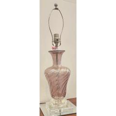  Barovier Toso Mid Century Modern Pink Murano Italian Art Glass Table Lamp - 4292872