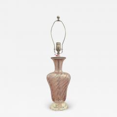  Barovier Toso Mid Century Modern Pink Murano Italian Art Glass Table Lamp - 4297126