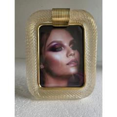  Barovier Toso Mid Century Modern Style Gold Torchon Murano Glass Small Picture Frame - 4301600