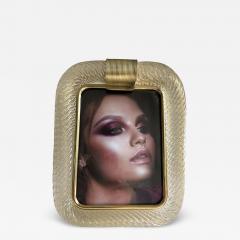  Barovier Toso Mid Century Modern Style Gold Torchon Murano Glass Small Picture Frame - 4306052