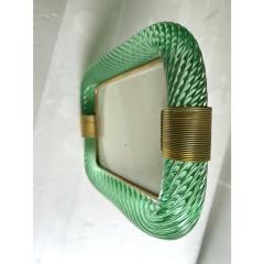  Barovier Toso Mid Century Modern Style Green Torchon Murano Glass Picture Frame - 4301620