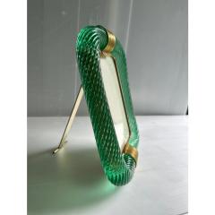  Barovier Toso Mid Century Modern Style Green Torchon Murano Glass Picture Frame - 4301621