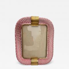  Barovier Toso Mid Century Modern Style Pink Torchon Murano Glass Picture Frame - 4306059