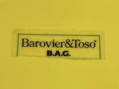  Barovier Toso Modern Barovier Toso Green Yellow Art Murano Glass Red Heart Plate Centerpiece - 4372595