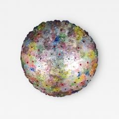  Barovier Toso Multi Color Flowers Basket Murano Glass Ceiling Light - 1899961