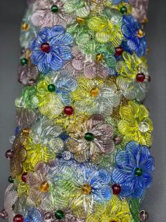  Barovier Toso Multi Color Murano Flower Glass Big Ceiling Light 1950s - 2904793