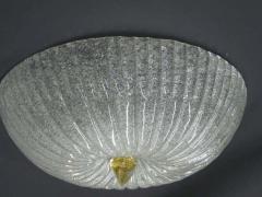  Barovier Toso Murano Glass Flush Mount Fixture Attributed to Barovier - 1780773