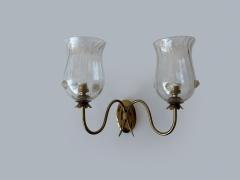  Barovier Toso Murano wall sconces by Barovier in glass and brass Italy ciorca 1950s - 4562663