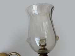  Barovier Toso Murano wall sconces by Barovier in glass and brass Italy ciorca 1950s - 4562674