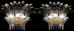  Barovier Toso Original Pair of the Famous Chandelier Palmette by Barovier Toso 1960 - 636823