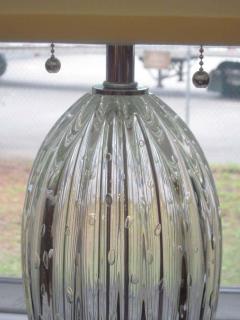  Barovier Toso Pair Mid Century Modern Style Murano Venetian Glass Table Lamps Attr Barovier - 1830786