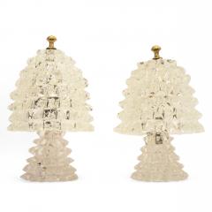  Barovier Toso Pair of 1940s Crystal Lamps - 641293