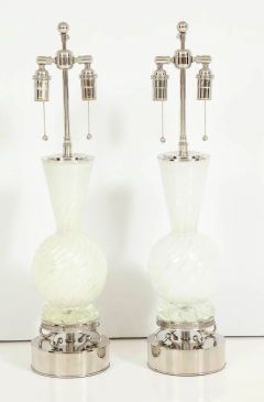  Barovier Toso Pair of 1950s Barovier Too Murano Lamps - 3357845