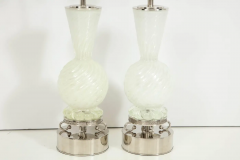  Barovier Toso Pair of 1950s Barovier Too Murano Lamps - 3357849