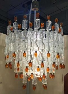 Barovier Toso Pair of Barovier Toso Glass Blocks with Gold Tulip Sconces 1940 - 1551554