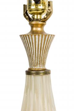  Barovier Toso Pair of Barovier Toso Italian Mid Century Bolle and Gold Fleck Table Lamps - 4656021