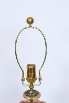  Barovier Toso Pair of Barovier e Toso Iridescent Rose Gold Murano Glass Table Lamps 1950s - 2928694