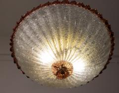  Barovier Toso Pair of Italian Murano Glass Ceiling Light by Barovier Toso 1950 - 3943482