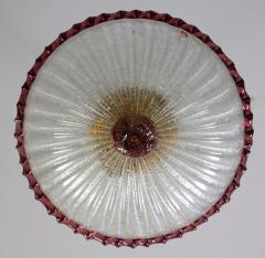  Barovier Toso Pair of Italian Murano Glass Ceiling Light by Barovier Toso 1950 - 3943483