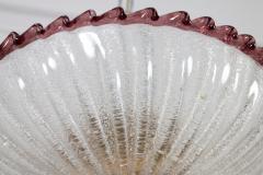  Barovier Toso Pair of Italian Murano Glass Ceiling Light by Barovier Toso 1950 - 3943485