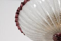  Barovier Toso Pair of Italian Murano Glass Ceiling Light by Barovier Toso 1950 - 3943486