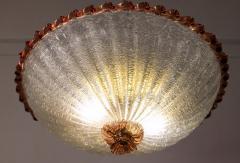  Barovier Toso Pair of Italian Murano Glass Ceiling Light by Barovier Toso 1950 - 3943488