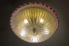  Barovier Toso Pair of Italian Murano Glass Ceiling Light by Barovier Toso 1950 - 3943489