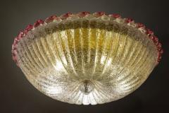  Barovier Toso Pair of Italian Murano Glass Ceiling Light by Barovier Toso 1950 - 3943490