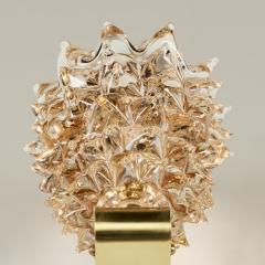  Barovier Toso Pair of Italian pink Murano rostrato glass wall lights - 4359913
