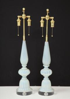  Barovier Toso Pair of Large Barovier Toso Murano Glass Lamps  - 1111762