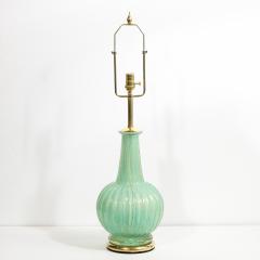  Barovier Toso Pair of Midcentury Channeled Table Lamps with Brass Detailing Barovier e Toso - 1648994